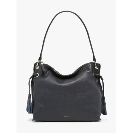 Sac porté épaule Tradition cuir ETRIER Marine