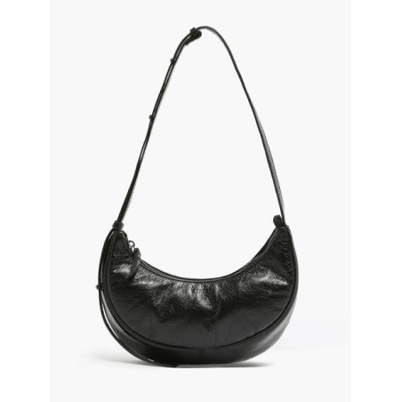 Sac bandoulière S Sosoomao cuir ETRIER Noir irise