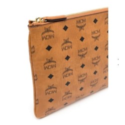 MCM sac à bandoulière Visetos blanc