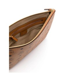 MCM sac à bandoulière Visetos blanc